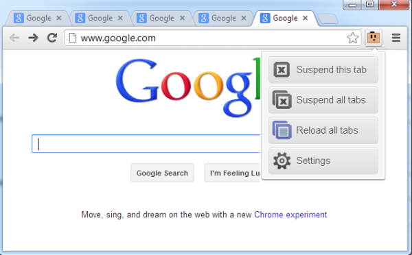 OneTab extension for Google Chrome and Firefox - save up to 95% memory and reduce tab clutter