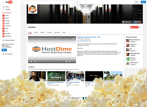 Grab Some Popcorn and Watch HostDime’s Most Popular Videos