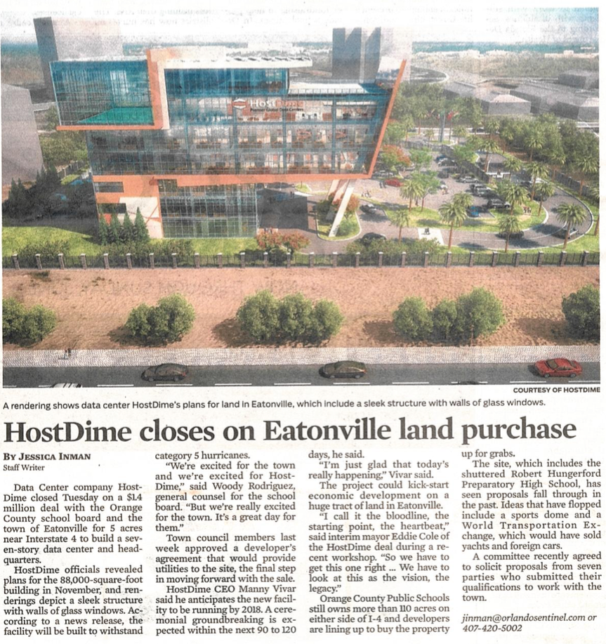 hostdime orlando sentinel