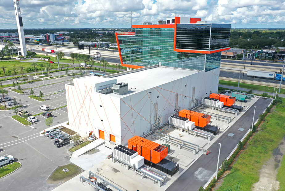 Aerial view of SuperNova’s data center and redundant power infrastructure