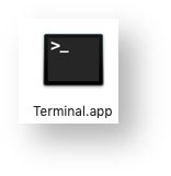 The Terminal Application in MacOS.
