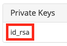 If you have a locally created key pair, it should appear in the private key list that you can click to select