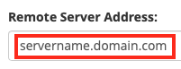 Enter the source server's IP address or hostname