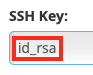 Choose the Private SSH Key from the Drop-Down Menu