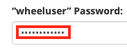 Specify the Wheel User's Password