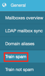 Click on Train Spam Near the Top of the Sidebar