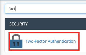 Click the Two-Factor Authentication Button