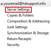 Select the Server Settings tab