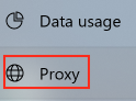 Select Proxy from the Sidebar