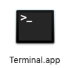 The Terminal Application in MacOS.