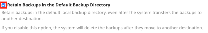 If you have space, it is ideal to keep a local copy of backups as well as remote backups