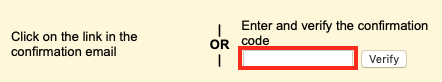 Enter the Code you Received via Email