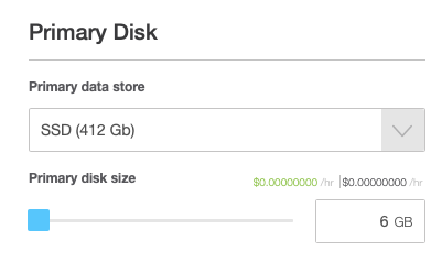 Choose the Type or Location of the Primary Storage from the Primary Data Store and then Type in a Number or Slide the Slider to Adjust the Size of the Main Disk