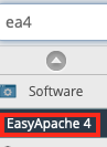 Click on EasyApache 4 in the WHM sidebar