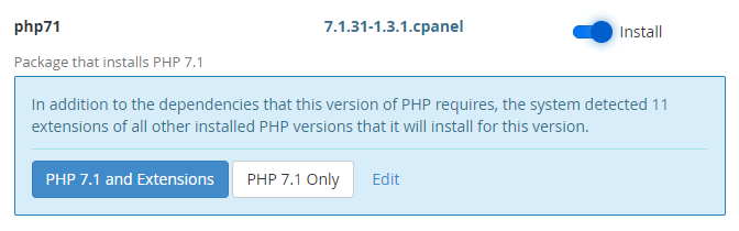 Choose Whether to Install Similar Extensions in the New Version of PHP