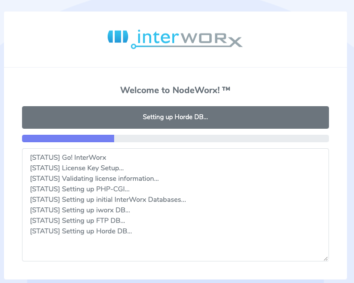 InterWorx Final Installation Screen