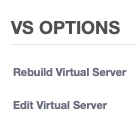 Click Rebuild Virtual Server