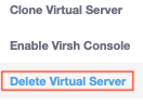 Click Delete Virtual Server