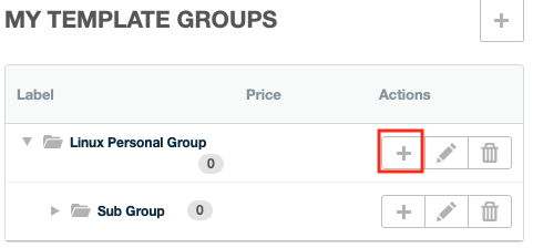 Click on the Plus Button Next to the Group to Which you Want to Add a Sub-Group