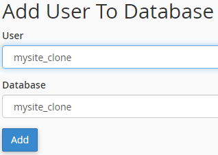 Add the User you Created to the New Database
