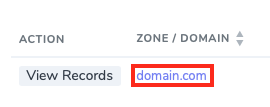 Click on the link of the Domain Where you Want to Edit the DMARC Record